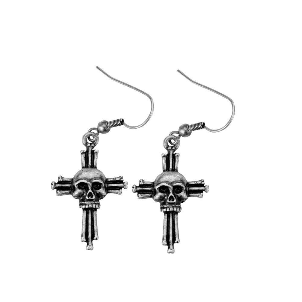 Skull Crucifix Earrings