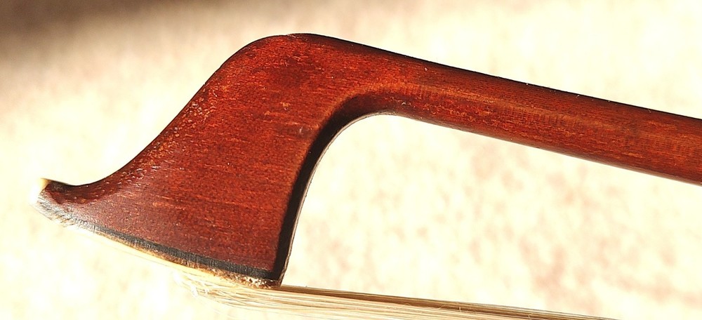 Vintage Euro 3/4 Cello Bow, Pernambuco, 74g, Strong, Responsive, Ebony & Silver