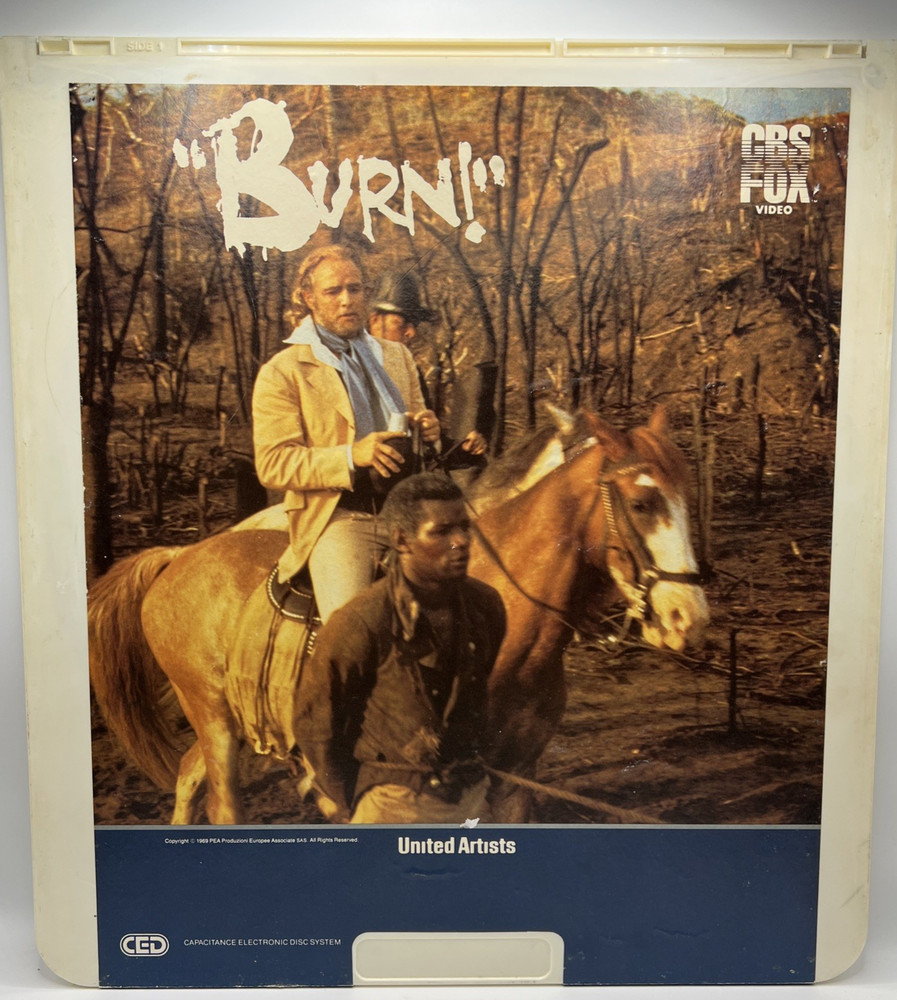 BURN! RCA CED Videodisc Selectavision with Marlon Brando