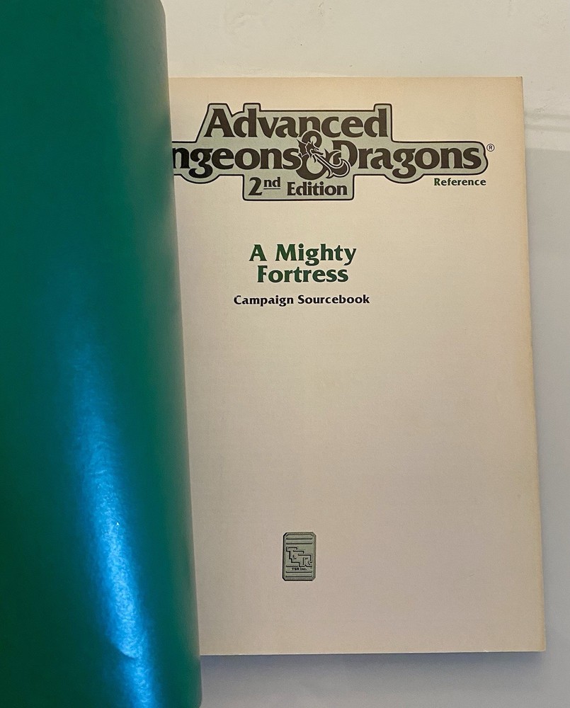 AD&D 2nd Ed A Mighty Fortress Campaign Sourcebook 1992 W/ Map