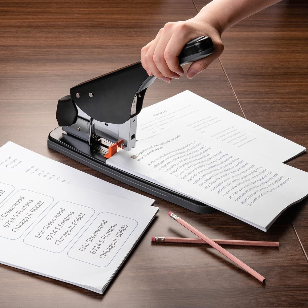 Amazon Basics Effortless Heavy Duty Stapler, 210 Sheets High Capacity,