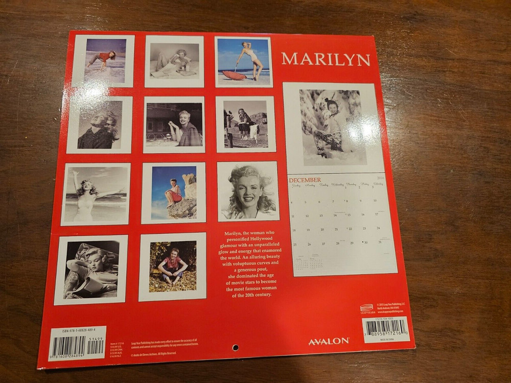 Marilyn Monroe 2016 16-Month Calendar