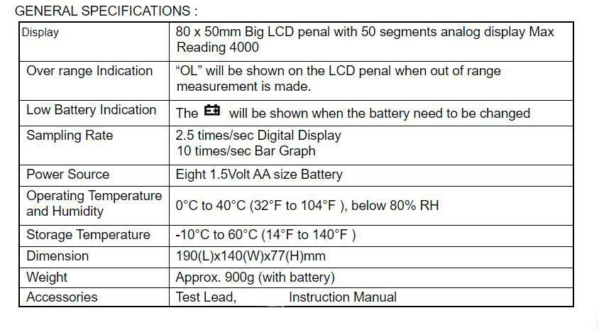 TES-1601 Auto Ranging Insulation Tester TES-1601✦Kd