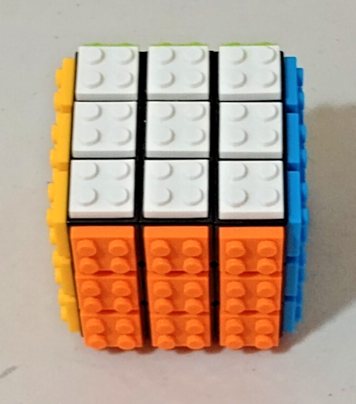 Ulanlan Speed Magic Rubix Cube 3x3 Build-on Brick Smooth Turning Cube LEGO