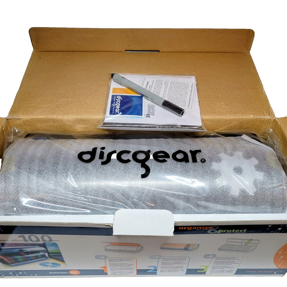 DiscGear CD Selector 100 FX DVD Blu Ray Game Storage 100 Disc Capacity OPEN BOX