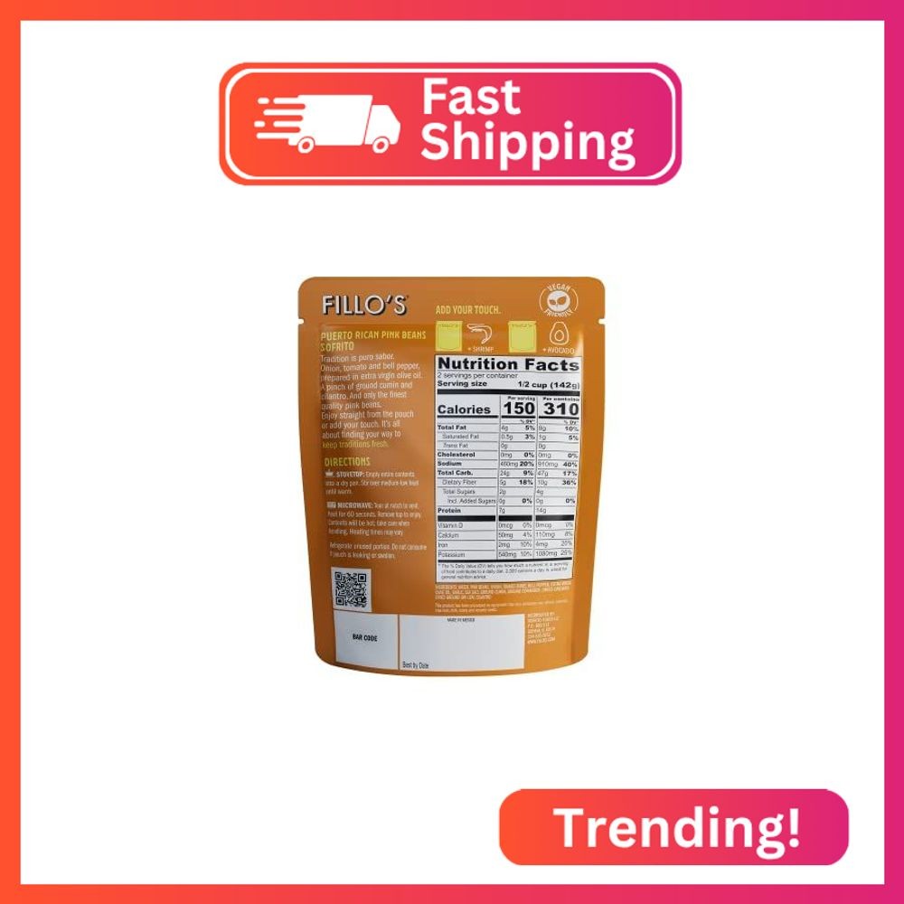 FILLOS Puerto Rican Pink Beans & Sofrito, 10 OZ