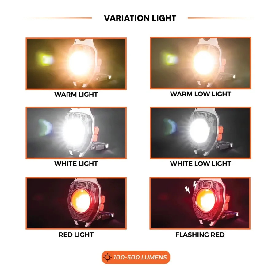 Keychain Flashlight Rechargeable Cob Keychain Work Light 6 Modes High Lumen