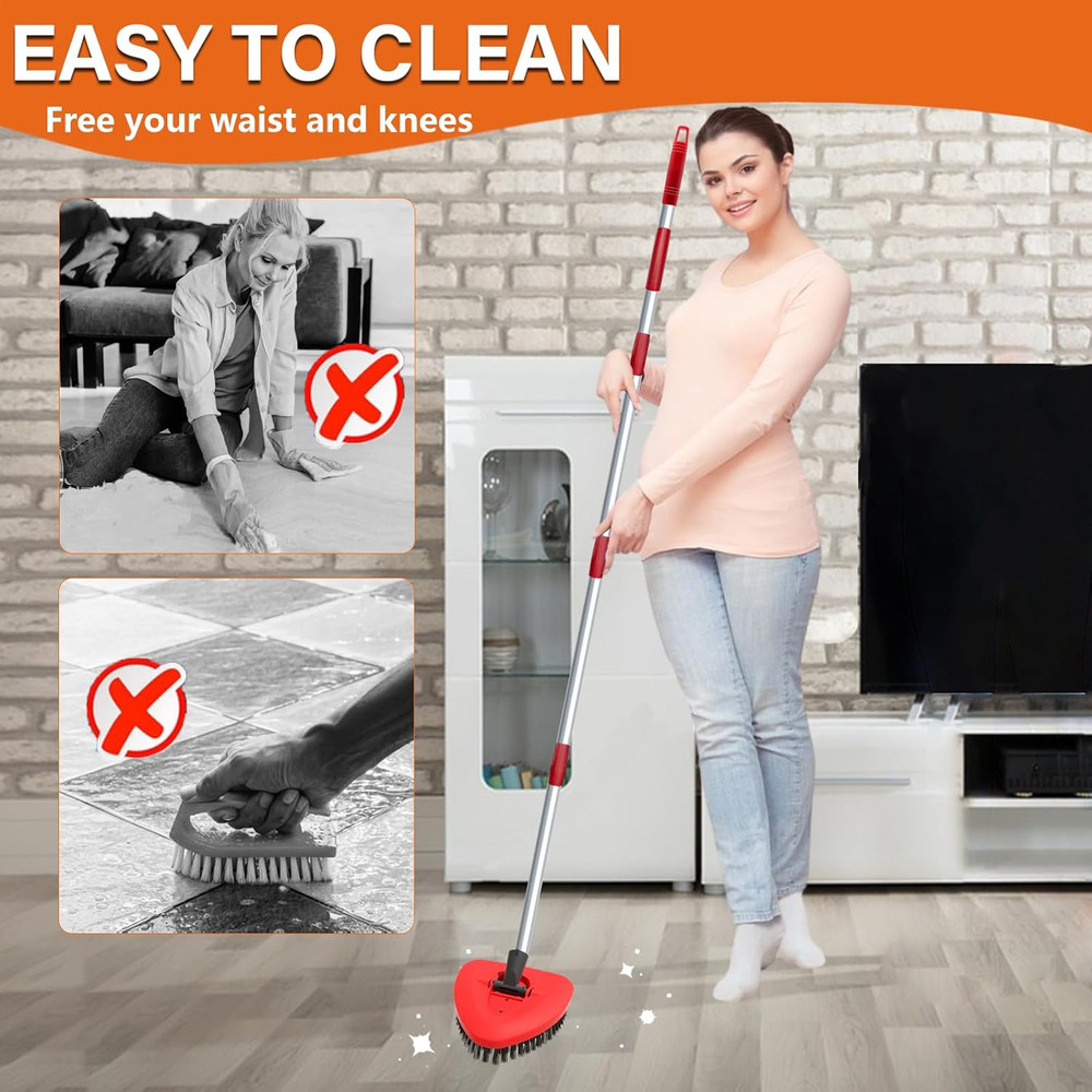 2 Pack Upgraded Spin Mop Replace Scrub Mop Brush Compatible with O Cedar Easywri