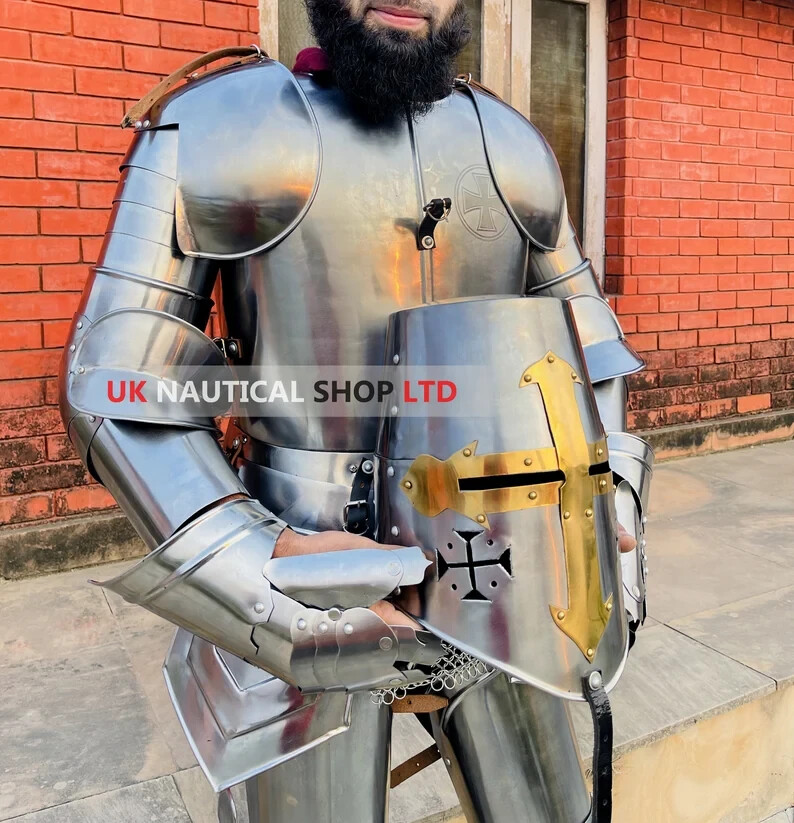 Medieval Templar Knight Armor Suit