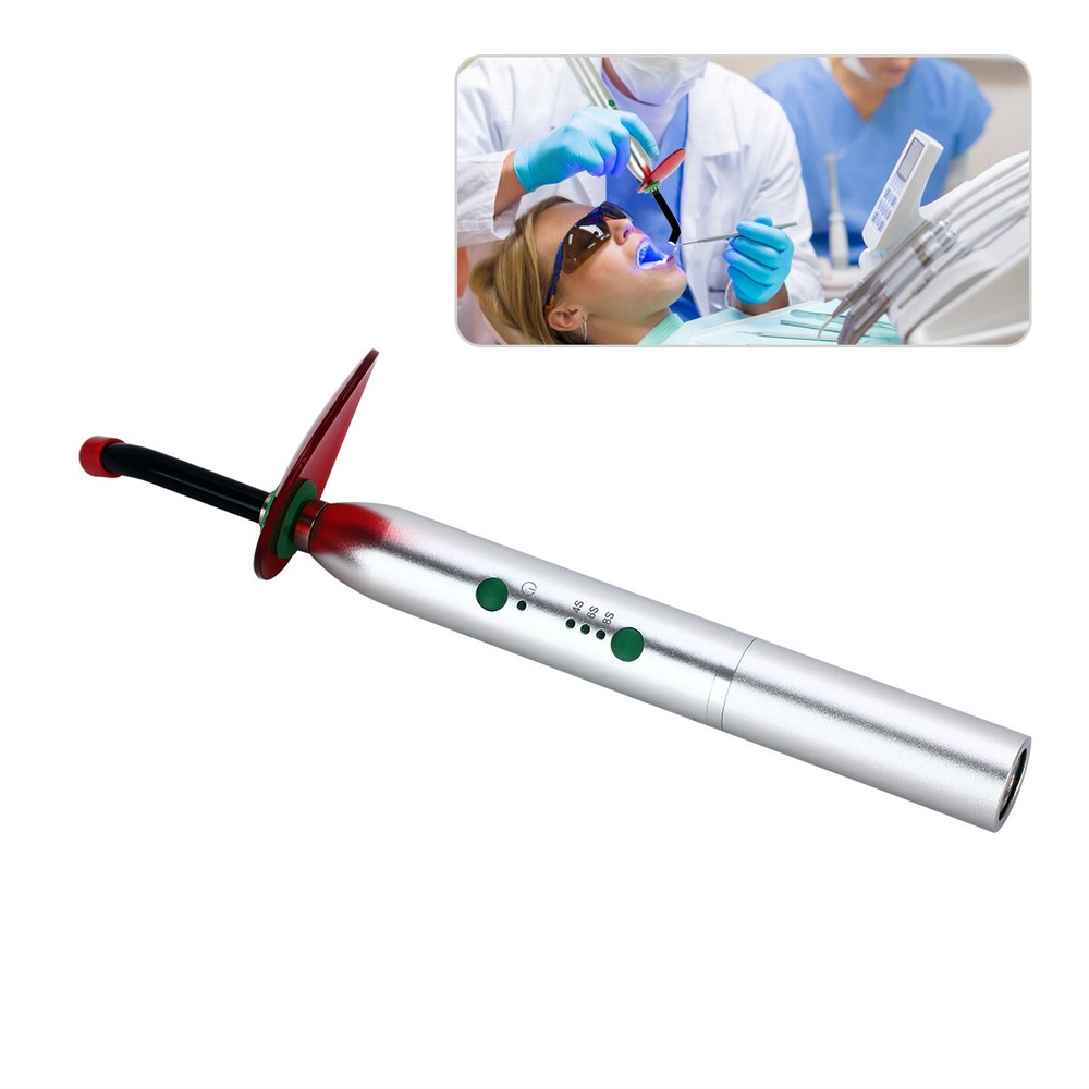 Cordless Dental LED Curing Light 1 Second Cure Lamp 2000mw/c㎡ 3 working modes