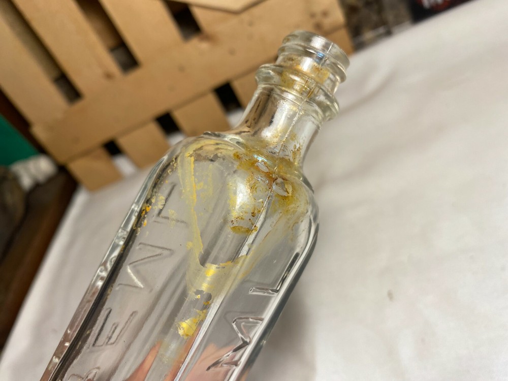 Vintage Square Kreml Glass Bottle