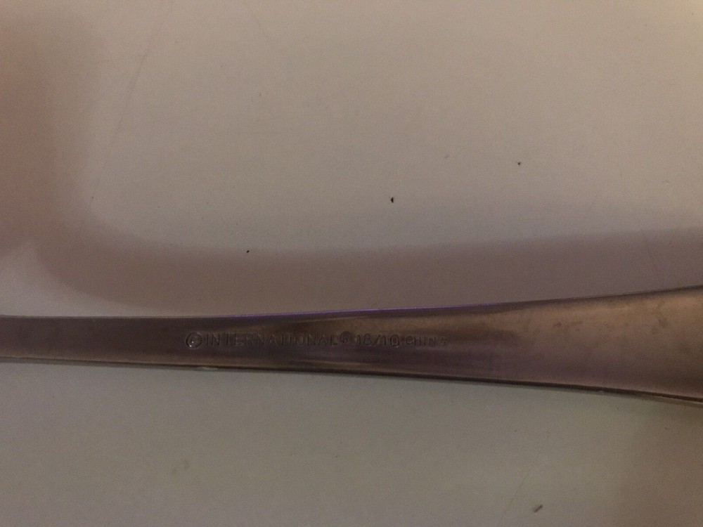 Beacon Hill by International Silver Stainless Solid Serving Spoon 8.75"