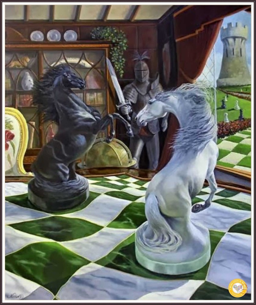 Horse's Games 1021  Chart Counted Cross Stitch Pattern