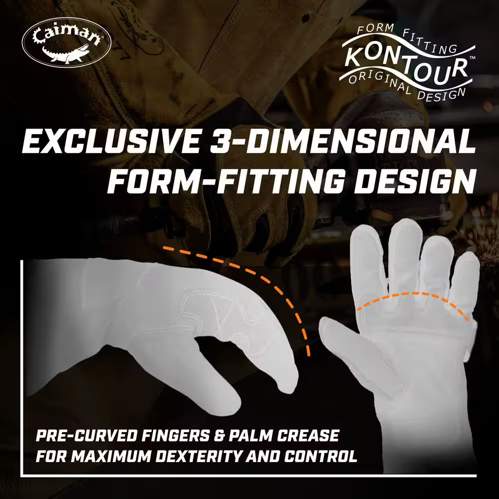Medium Premium Goat Grain Tig/Multi-Task Welder'S Glove with Split Cowhide Back
