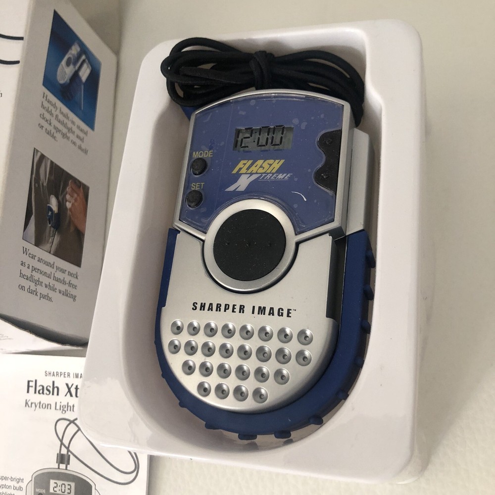 Sharper Image "Flash Xtreme" Krypton Light & Clock