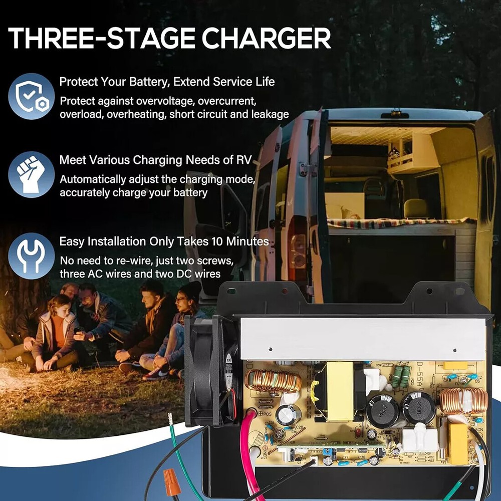 For WFCO WF-8955-MBA Converter Power Converter Assembly 55Amp 105-130VAC 950W