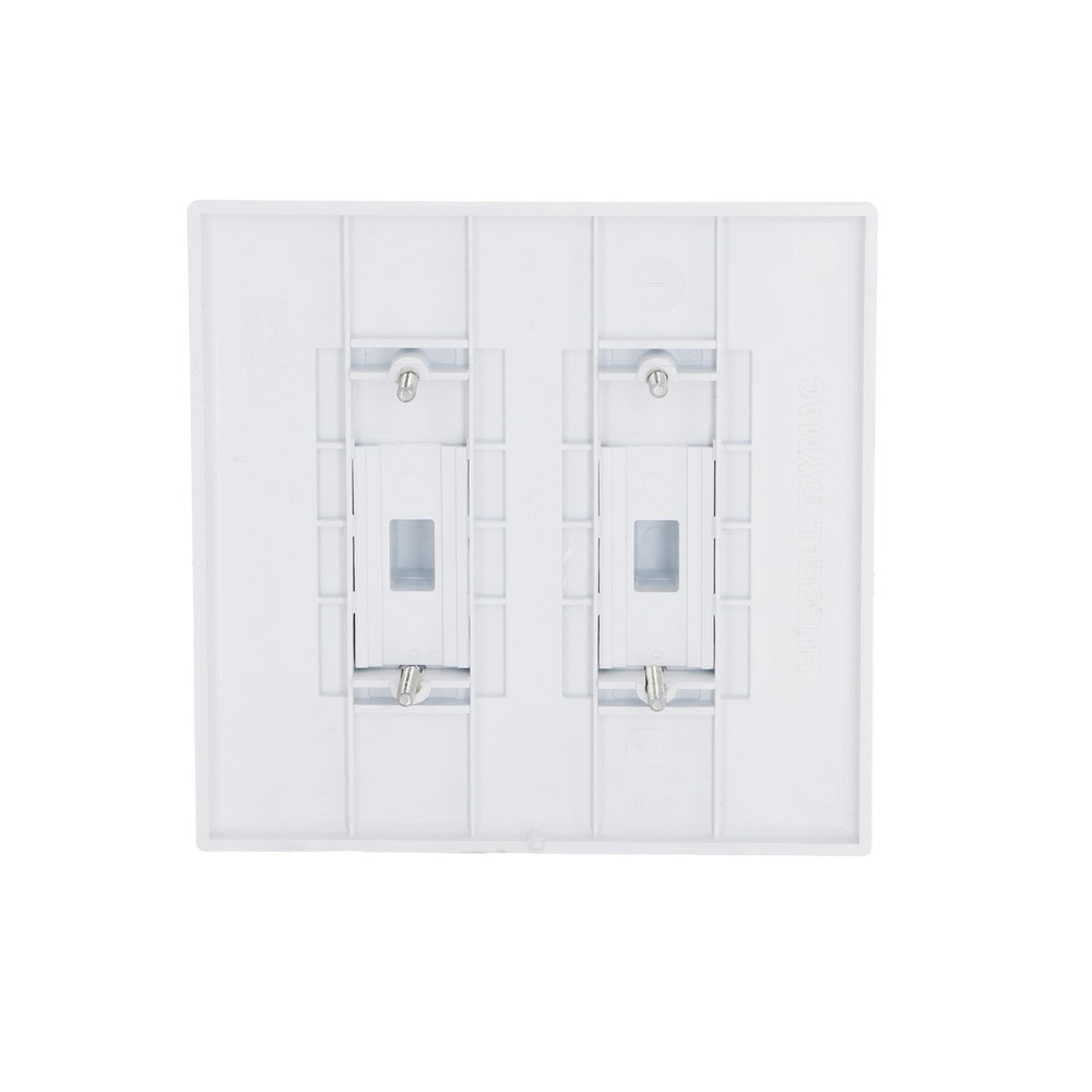 Toggle Switch Plate, 2 Gang Decorator Cover, White