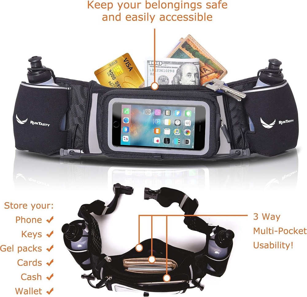 Adjustable Running Fuel Belt with Anti-Slip Design