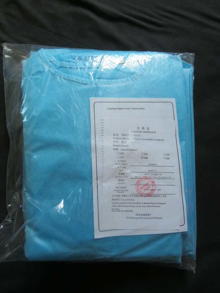 (5) Isolation Gowns Non-Medical Smock 180