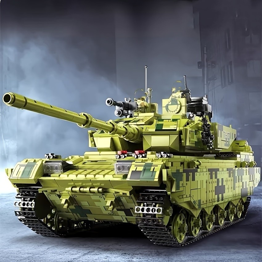 Tank Building Set Model Construction Engineering Rotatable Birthday Gift for Kid