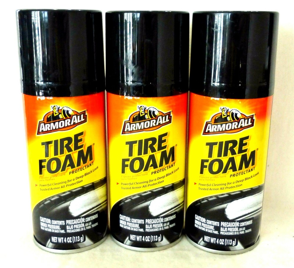 3 Armor All Tire Foam Protectant 4 Oz