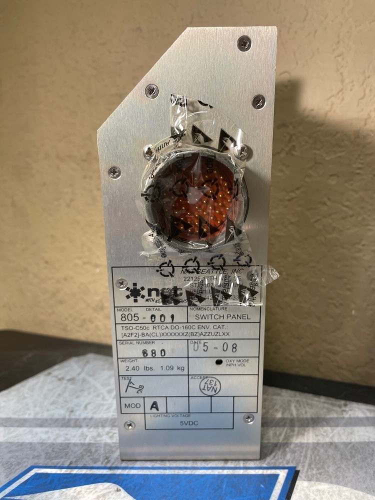 Avionics Switch Panel 805-001 Removed Working