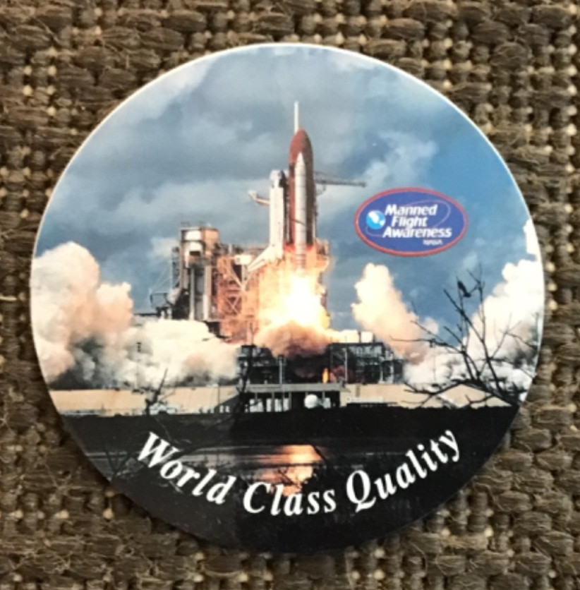 NASA -- MANNED FLIGHT AWARENESS -- WORLD CLASS QUALITY -- STICKER