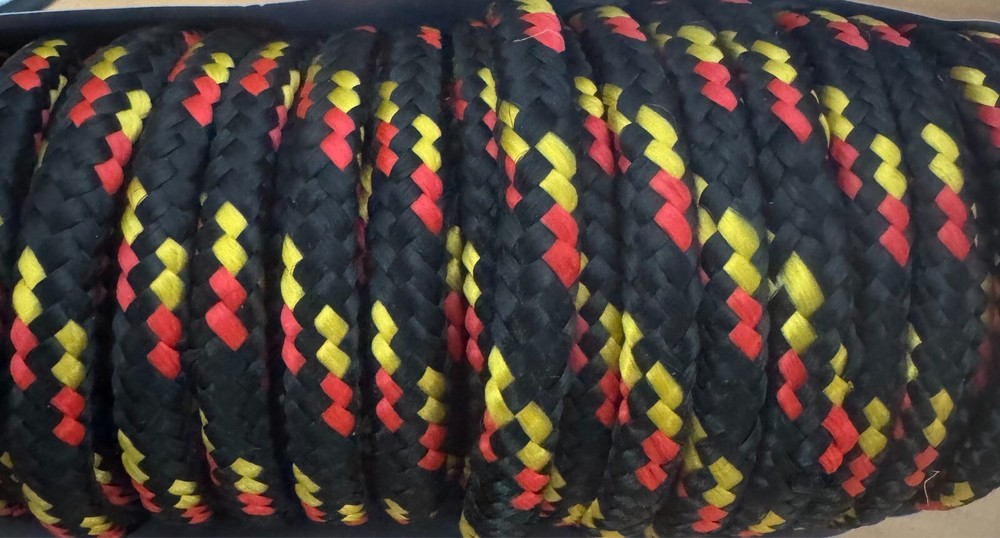 Outerbanks Diamond Braided Polypropylene Rope 1/4" x100' Black Spool Utility