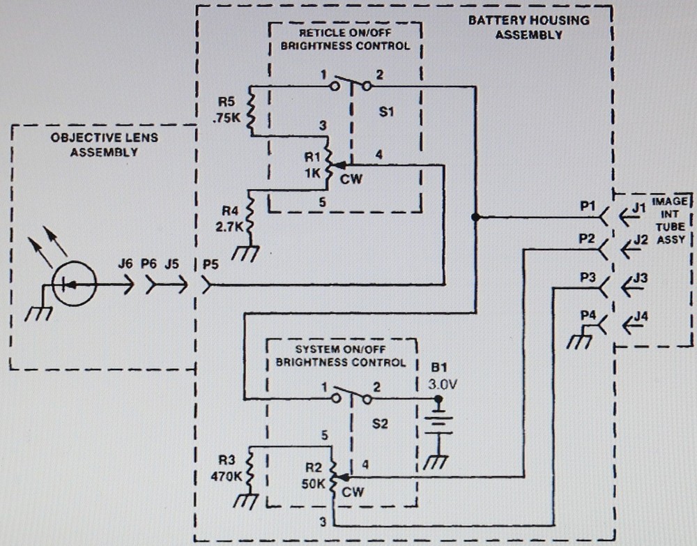 AN PVS-4 TVS-5 NIGHT VISION SCOPE REPLACEMENT POWER & INTENSITY SWITCH CONTROL