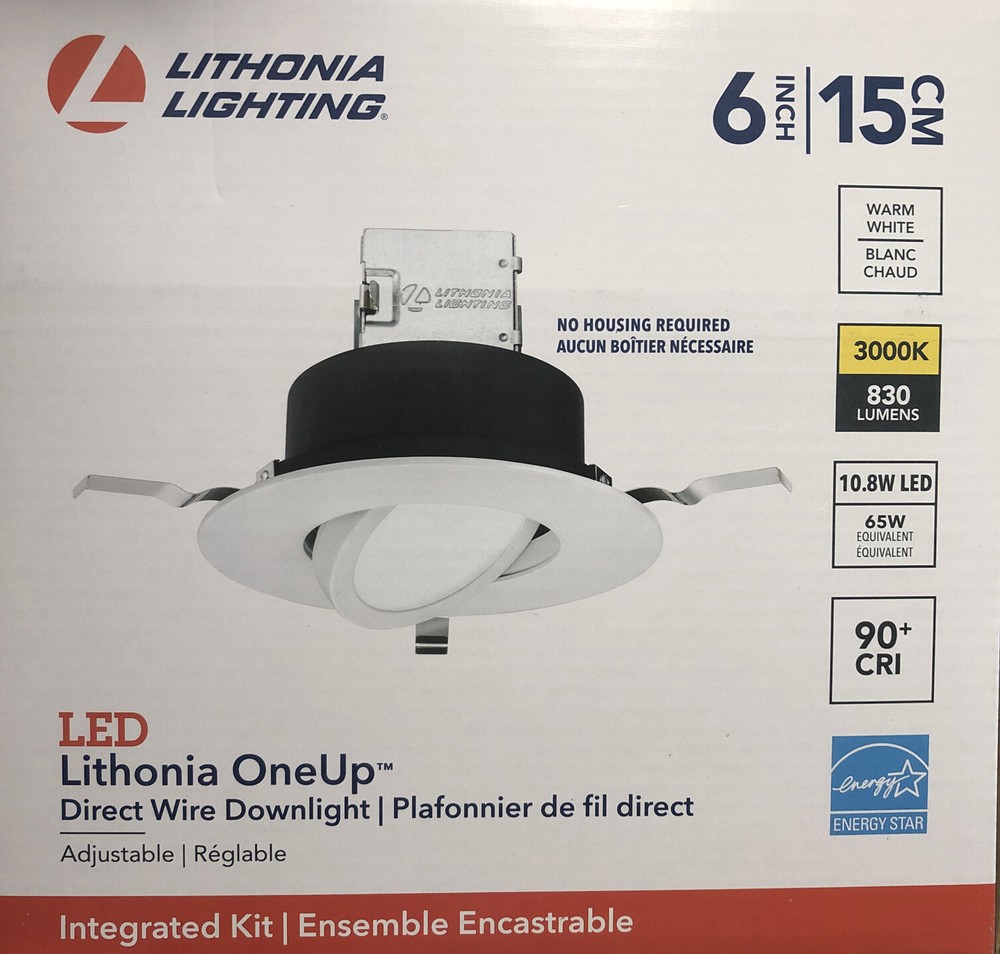 LED Recessed Downlight Lithonia Lighting 6” White Gimble