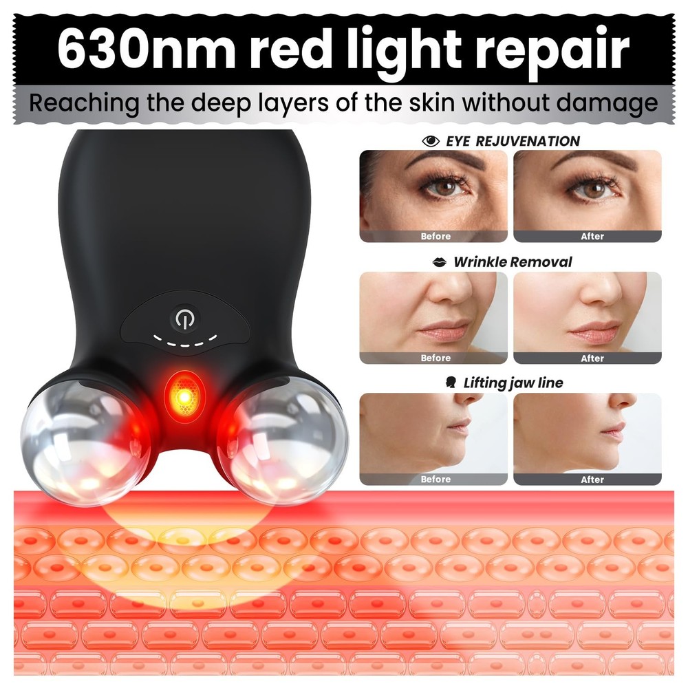 Microcurrent Facial Device,Latest Red Light Technology,Enhances The Ability t...
