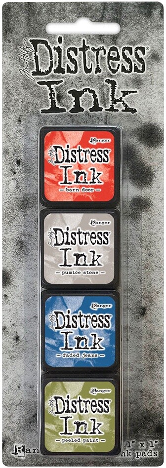 Distress Mini Ink Pads 4/Pkg Kit 5