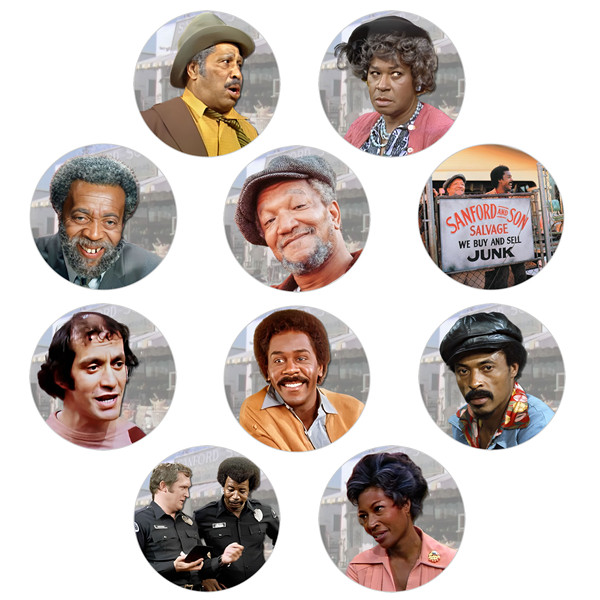 Sanford & Son Button 10-Pack Set Fred Lamont Salvage