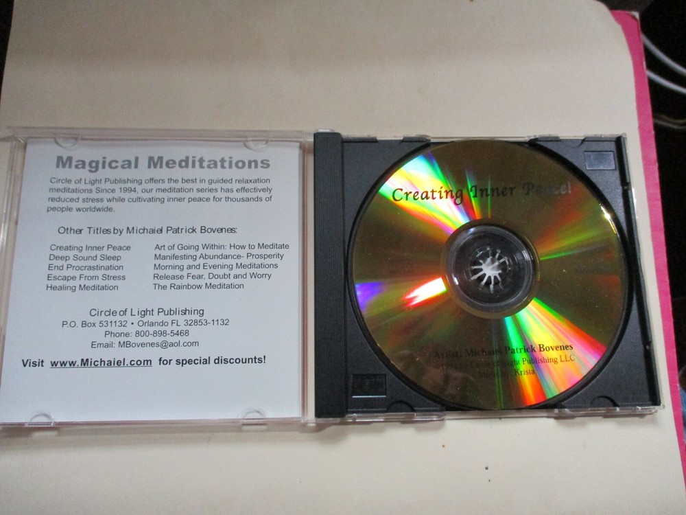 Creating Inner Peace: Guided Meditation by Michaiel Patrick Bovenes CD 1994