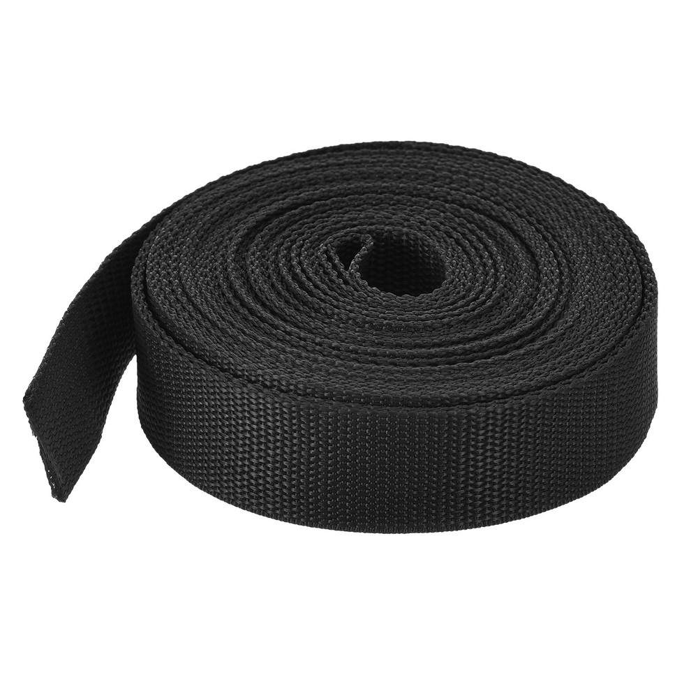 Lightweight Polypropylene Webbing Strap 1 1/2" 10 Yard Backpack Black