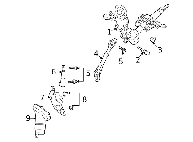Genuine GM Column Assembly Bolt 19204295