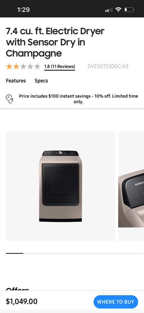 🔥SAMSUNG Washer & Dryer SET🔥