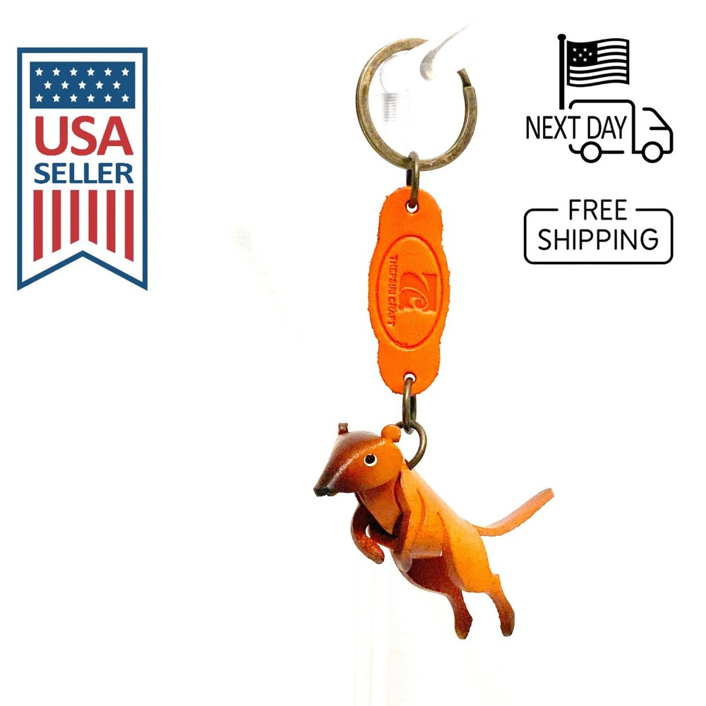 Meerkat Handmade Leather Keyring