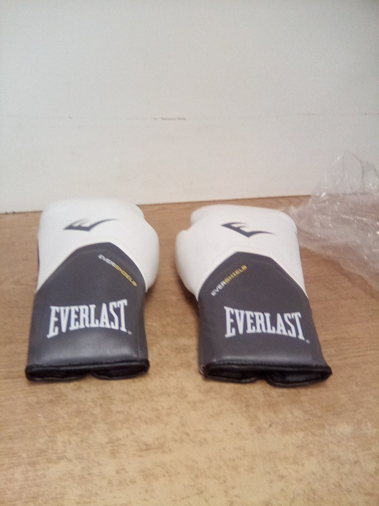 Everlast Elite Evershield 12Oz White/Gray Training Gloves