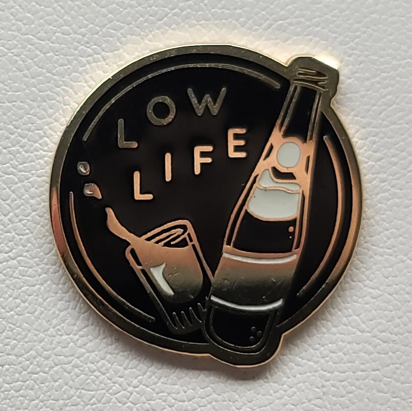 ⭐️ Low Life Beer Drinks Hat Lapel Jacket Pin Pinback