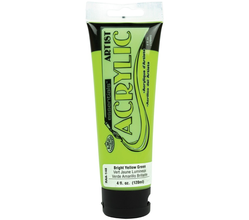 Essentials Acrylic Paint 4oz Bright Yellow Green