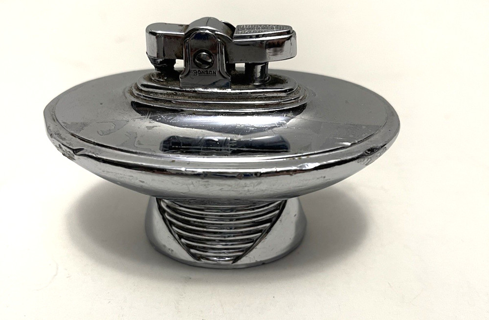 RONSON TEMPO TABLE LIGHTER CHROME PLATED USA MADE