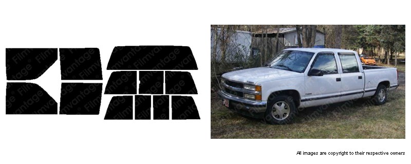 ALPINE CERAMIC PRECUT WINDOW TINT KIT FOR CHEVY 3500 CREW 88-00 SIDE + REAR