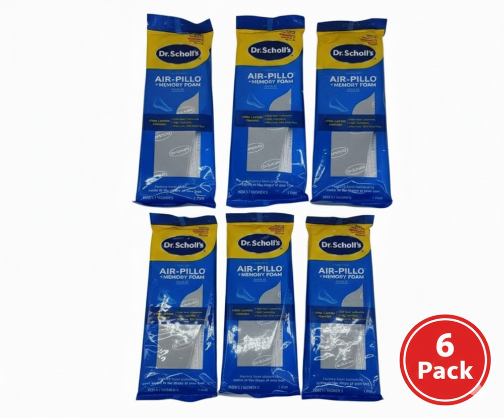 Dr. Scholl's Air-Pillo + Memory Foam Insoles (6-Pack)
