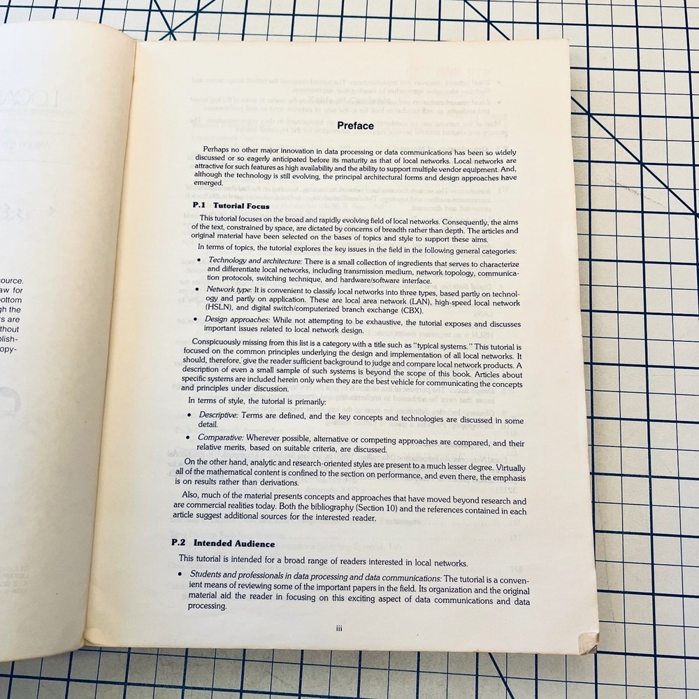 Local Network Technology Tutorial Manual William Stallings 1983 Vintage Computer