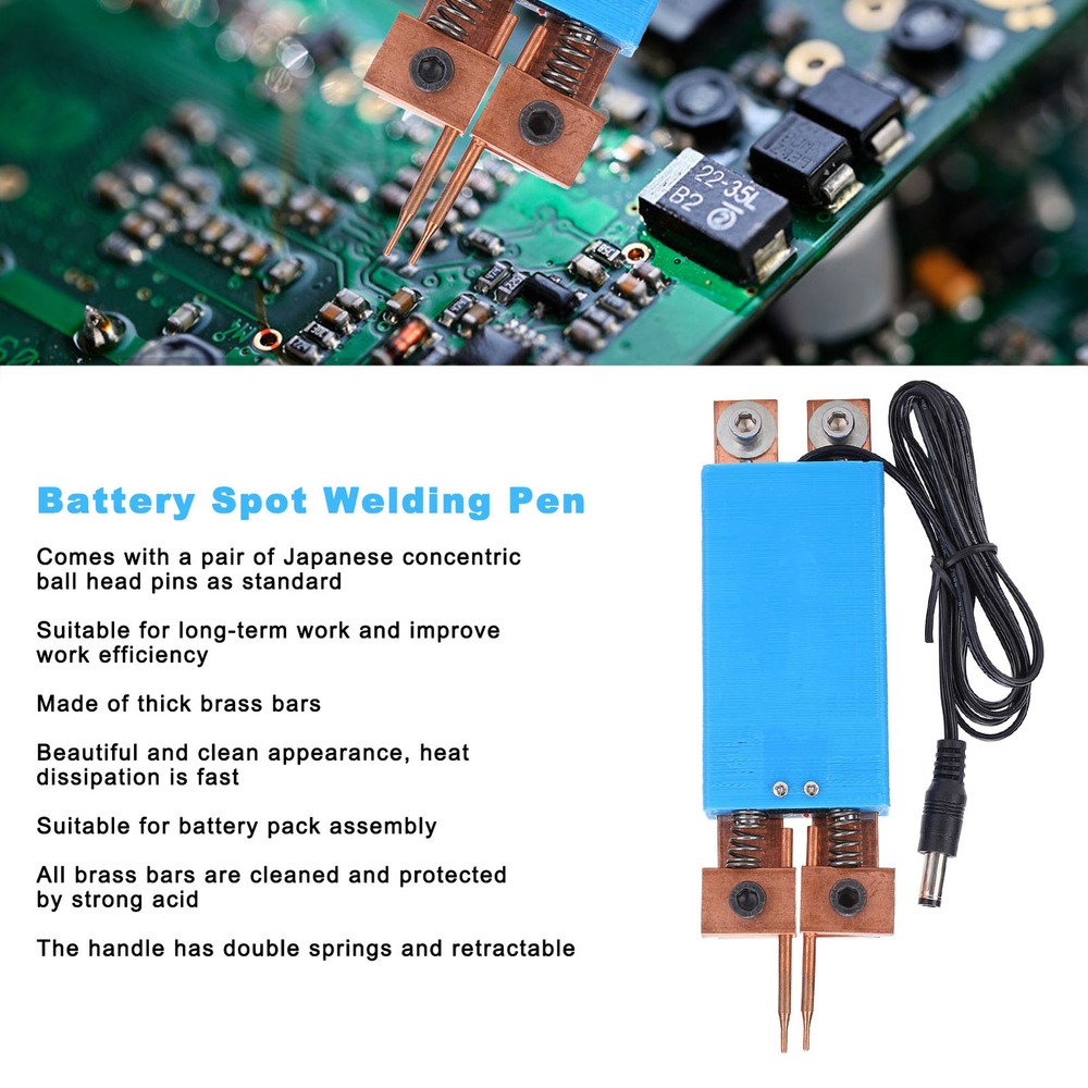 Battery Spot Welding Pen Handheld Automatic Trigger Weld Machine W01 Blue MV6