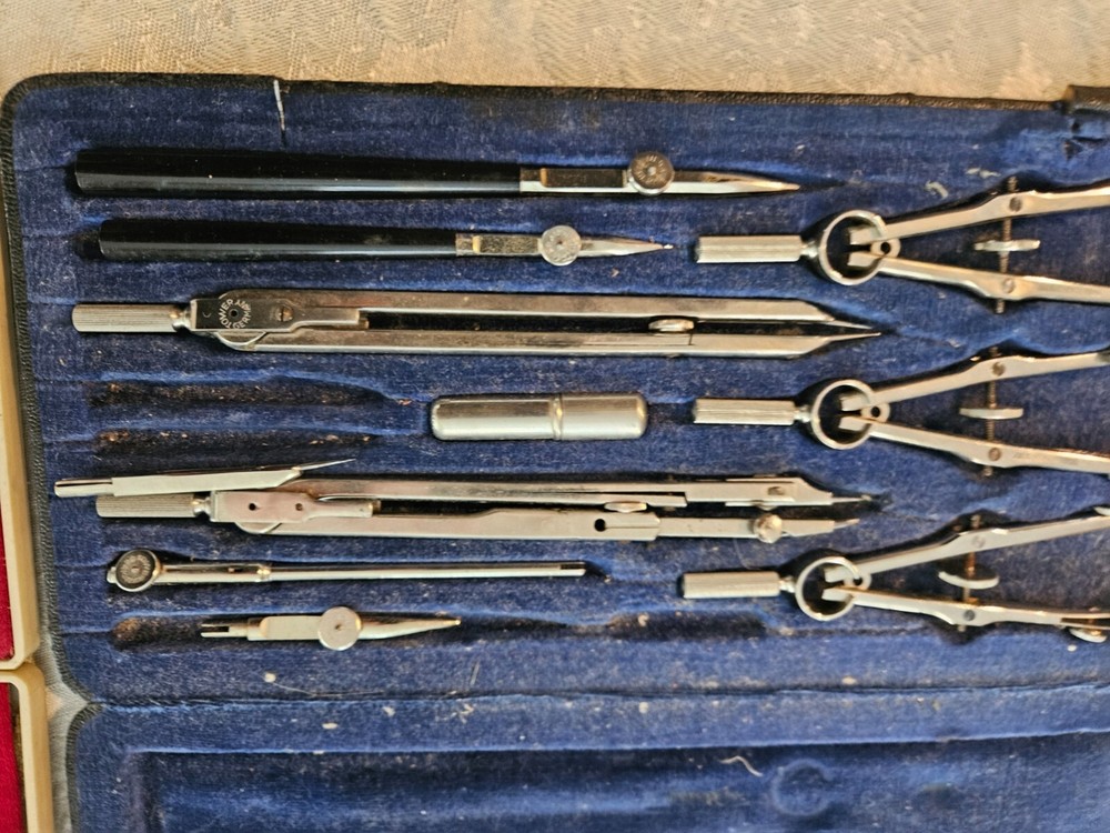4 VINTAGE Berger,ALVIN, Germany Architect Set Drawing Drafting ToolS TRACING