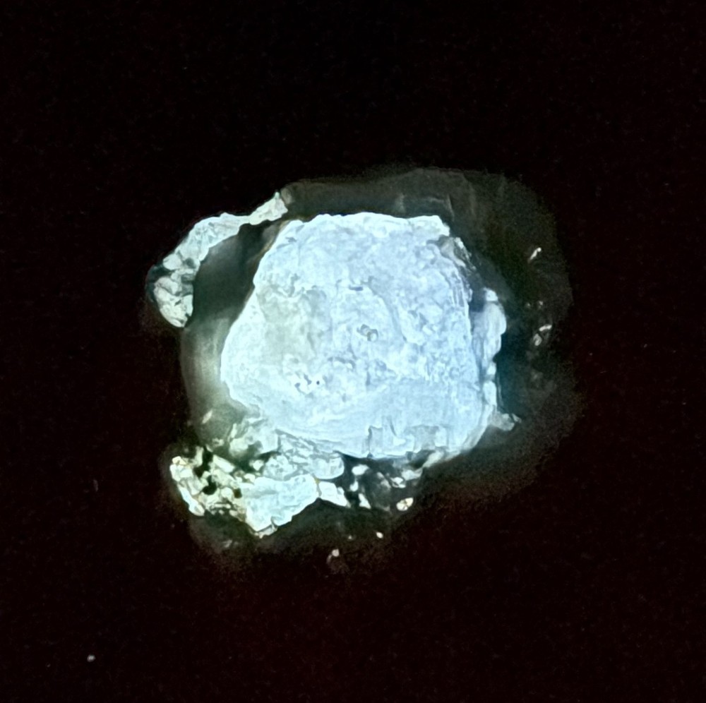 99 Gr. Fluorescent Sharp Tenebrescent Hackmanite Crystal with Winchite On Matrix