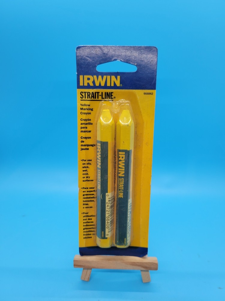 IRWIN Tools STRAIT-LINE Lumber Yellow Marking Crayons2-Pack 666062