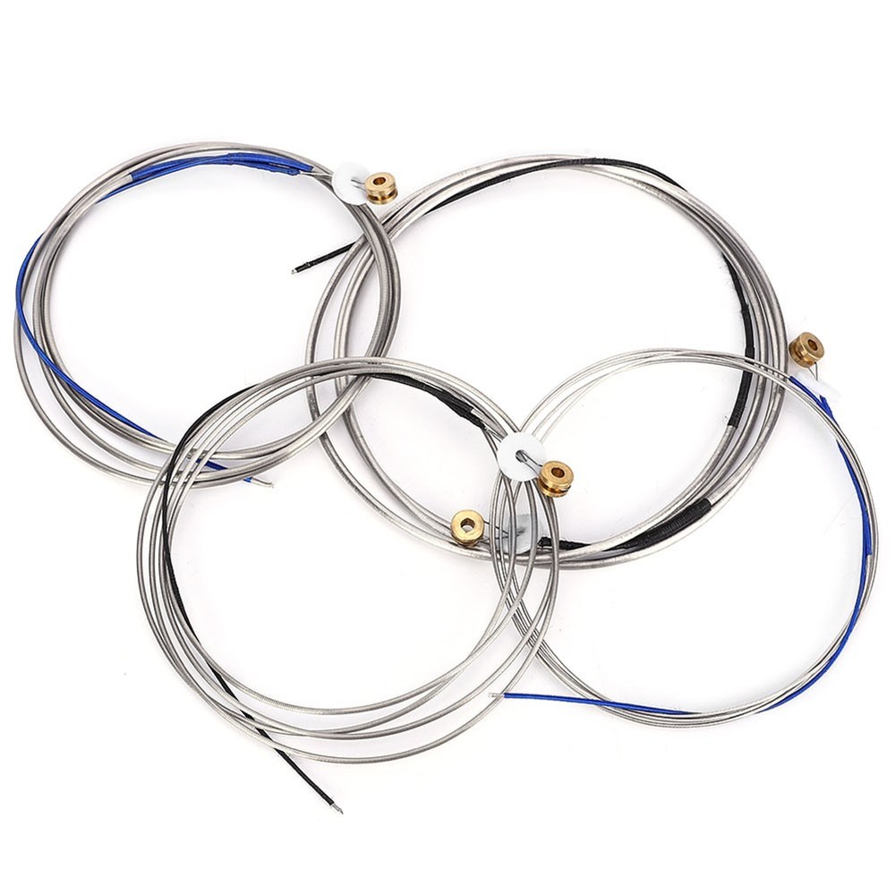 4 Pack Professional Double Bass String Set Steel Core Sweet Tone Replacement